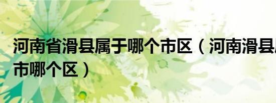 河南省滑县属于哪个市区（河南滑县属于哪个市哪个区）