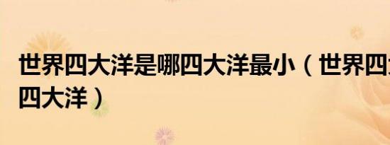 世界四大洋是哪四大洋最小（世界四大洋是哪四大洋）