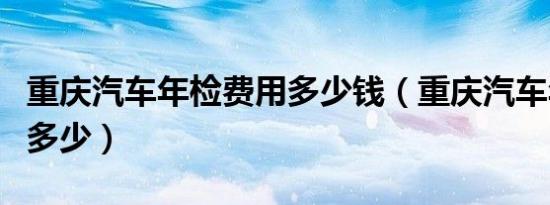 重庆汽车年检费用多少钱（重庆汽车年检费用多少）