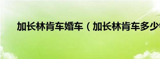 加长林肯车婚车（加长林肯车多少钱）