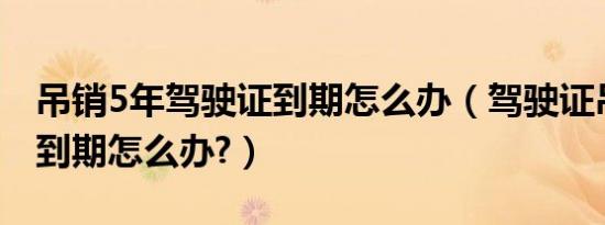 吊销5年驾驶证到期怎么办（驾驶证吊销五年到期怎么办?）