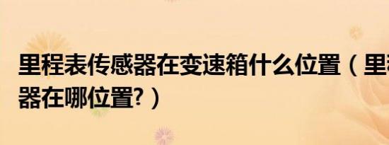 里程表传感器在变速箱什么位置（里程表传感器在哪位置?）