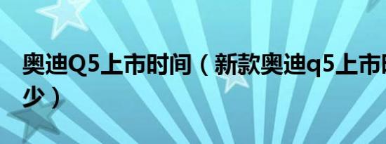 奥迪Q5上市时间（新款奥迪q5上市时间是多少）