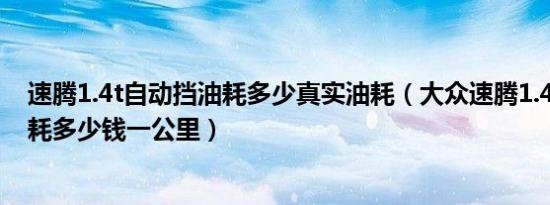 速腾1.4t自动挡油耗多少真实油耗（大众速腾1.4t自动挡油耗多少钱一公里）