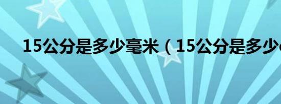 15公分是多少毫米（15公分是多少cm）