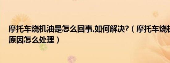 摩托车烧机油是怎么回事,如何解决?（摩托车烧机油是什么原因怎么处理）
