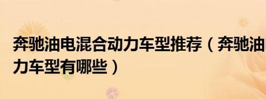 奔驰油电混合动力车型推荐（奔驰油电混合动力车型有哪些）