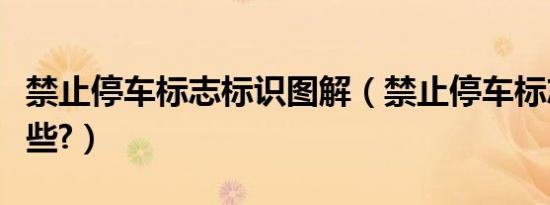 禁止停车标志标识图解（禁止停车标志标线哪些?）