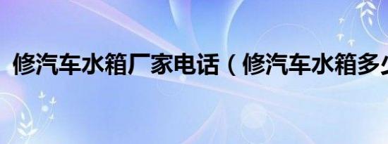 修汽车水箱厂家电话（修汽车水箱多少钱?）