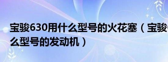宝骏630用什么型号的火花塞（宝骏630用什么型号的发动机）