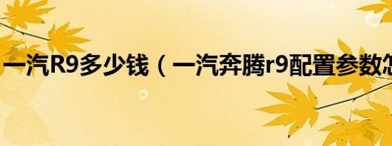 一汽R9多少钱（一汽奔腾r9配置参数怎么样）