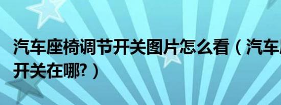 汽车座椅调节开关图片怎么看（汽车座椅调节开关在哪?）