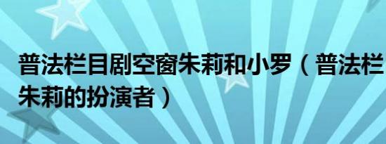普法栏目剧空窗朱莉和小罗（普法栏目剧空窗朱莉的扮演者）