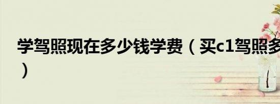 学驾照现在多少钱学费（买c1驾照多少钱呢?）