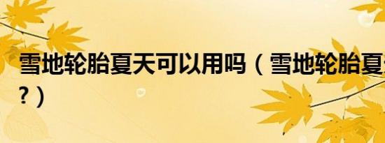 雪地轮胎夏天可以用吗（雪地轮胎夏天能用吗?）