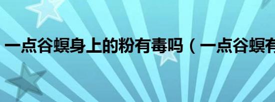 一点谷螟身上的粉有毒吗（一点谷螟有毒吗）