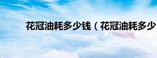 花冠油耗多少钱（花冠油耗多少）