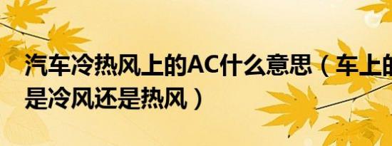 汽车冷热风上的AC什么意思（车上的ac按钮是冷风还是热风）