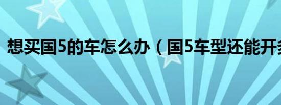 想买国5的车怎么办（国5车型还能开多久?）