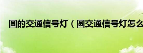圆的交通信号灯（圆交通信号灯怎么看?）