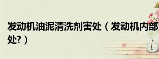 发动机油泥清洗剂害处（发动机内部清洗剂害处?）