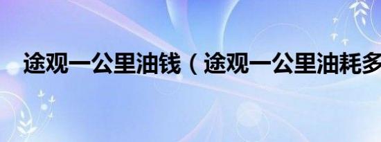 途观一公里油钱（途观一公里油耗多少?）