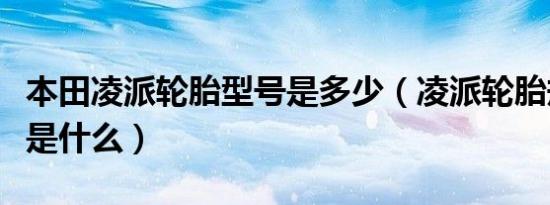 本田凌派轮胎型号是多少（凌派轮胎规格型号是什么）