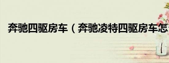 奔驰四驱房车（奔驰凌特四驱房车怎么样）