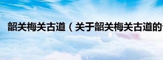 韶关梅关古道（关于韶关梅关古道的介绍）