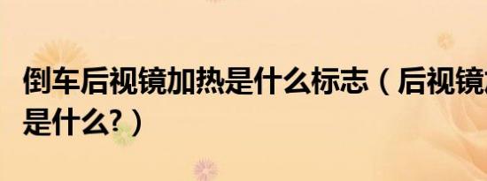 倒车后视镜加热是什么标志（后视镜加热标志是什么?）