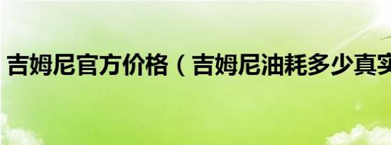 吉姆尼官方价格（吉姆尼油耗多少真实油耗）