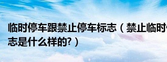 临时停车跟禁止停车标志（禁止临时停车的标志是什么样的?）