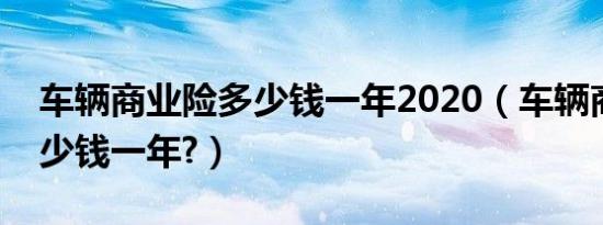 车辆商业险多少钱一年2020（车辆商业险多少钱一年?）