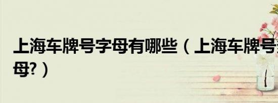 上海车牌号字母有哪些（上海车牌号多少个字母?）