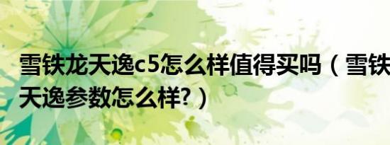 雪铁龙天逸c5怎么样值得买吗（雪铁龙c5suv天逸参数怎么样?）