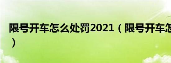 限号开车怎么处罚2021（限号开车怎么处罚?）