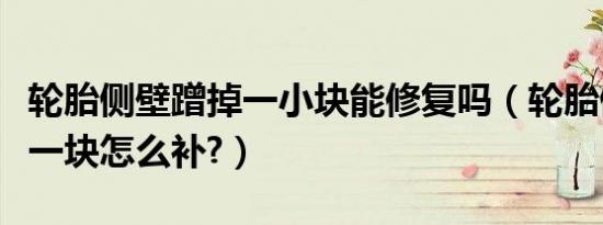 轮胎侧壁蹭掉一小块能修复吗（轮胎侧面蹭掉一块怎么补?）