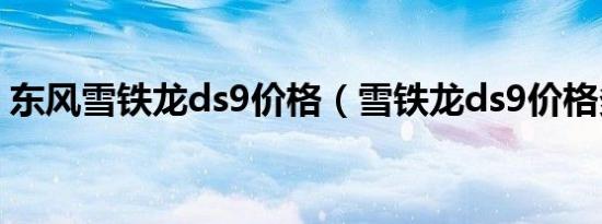东风雪铁龙ds9价格（雪铁龙ds9价格多少?）