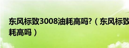 东风标致3008油耗高吗?（东风标致3008油耗高吗）