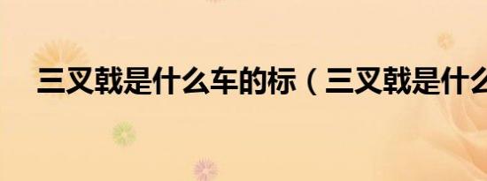 三叉戟是什么车的标（三叉戟是什么车）