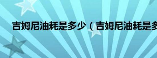 吉姆尼油耗是多少（吉姆尼油耗是多少）