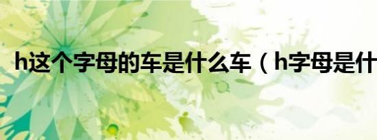 h这个字母的车是什么车（h字母是什么车）