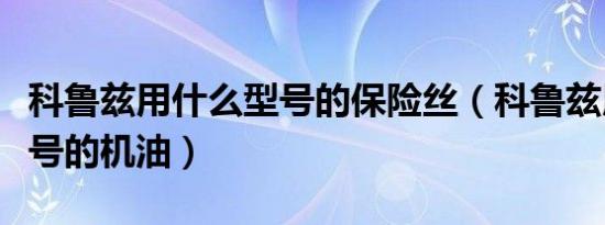 科鲁兹用什么型号的保险丝（科鲁兹用什么型号的机油）