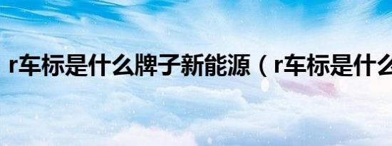 r车标是什么牌子新能源（r车标是什么牌子）