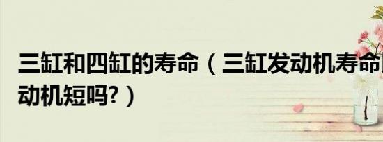 三缸和四缸的寿命（三缸发动机寿命比四缸发动机短吗?）