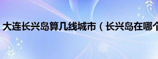 大连长兴岛算几线城市（长兴岛在哪个城市）