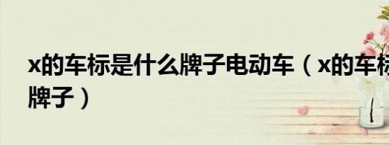 x的车标是什么牌子电动车（x的车标是什么牌子）