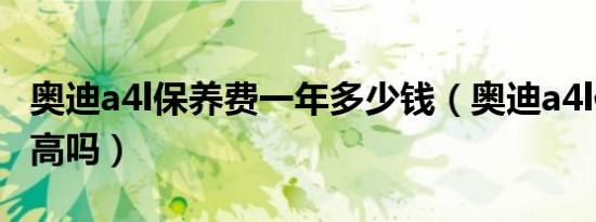 奥迪a4l保养费一年多少钱（奥迪a4l保养费用高吗）