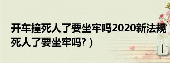开车撞死人了要坐牢吗2020新法规（开车撞死人了要坐牢吗?）