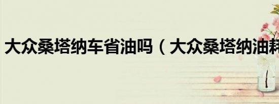 大众桑塔纳车省油吗（大众桑塔纳油耗高吗）